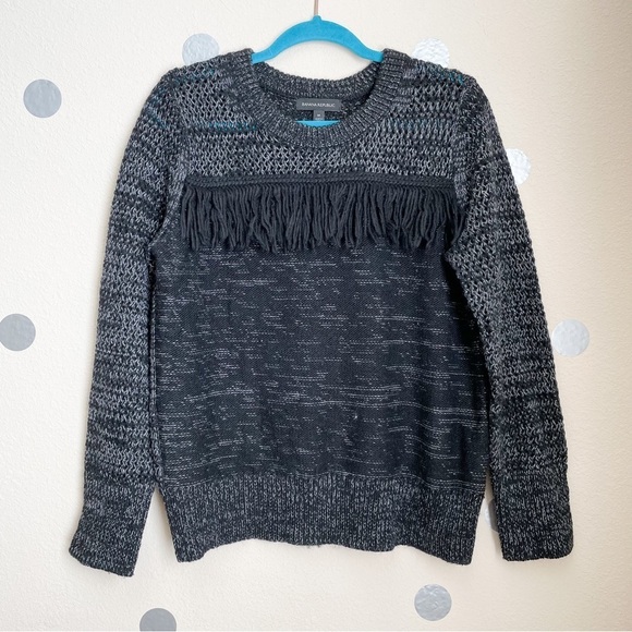 Banana Republic Wool/Alpaca Blend Marled Crew Neck Chunky Sweater with F… - Picture 1 of 5